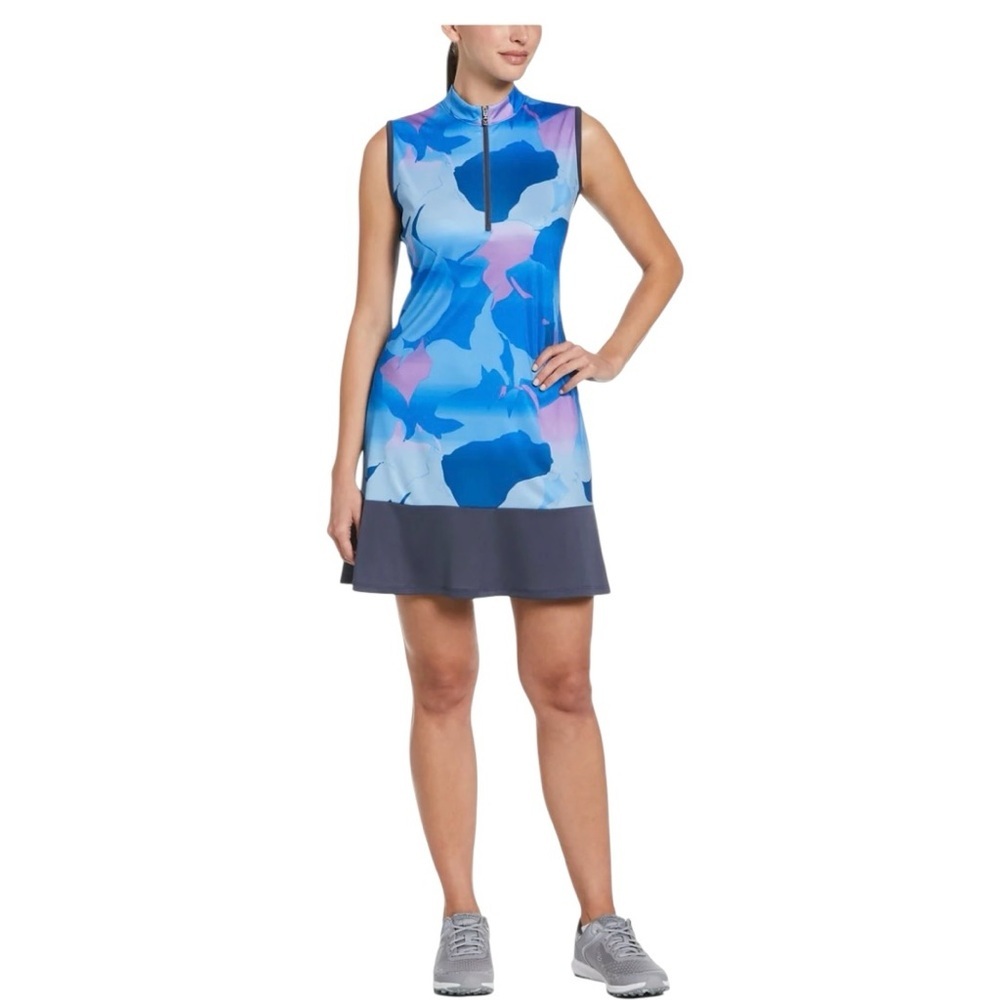 CALLAWAY WOMENS ABSTRACT GRADIENT PRINT GOLF DRESS MEDIUM